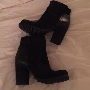 Sam Edelman Suede and Leather Booties worn once!